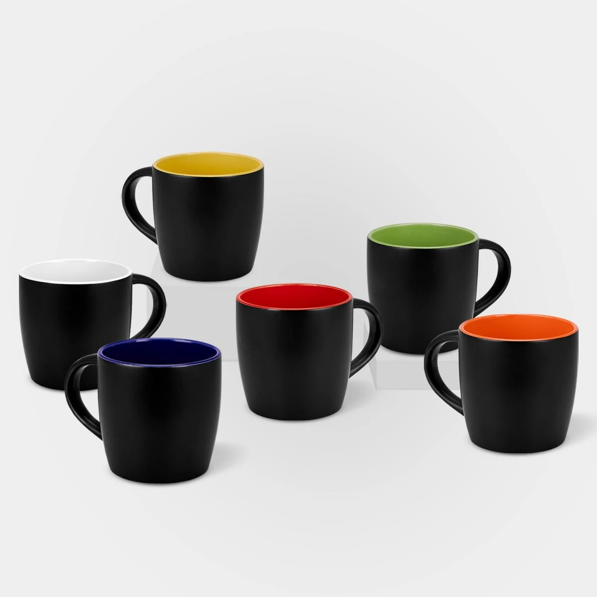 TAZA ATZIRI de cerámica con diseño bicolor y acabado mate