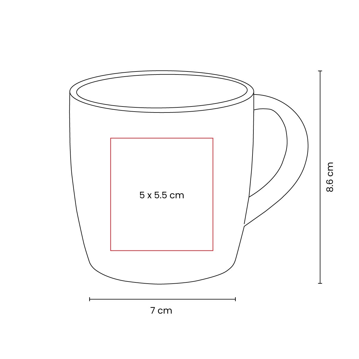 Taza de cerámica ATZIRI para bebidas en oficinas