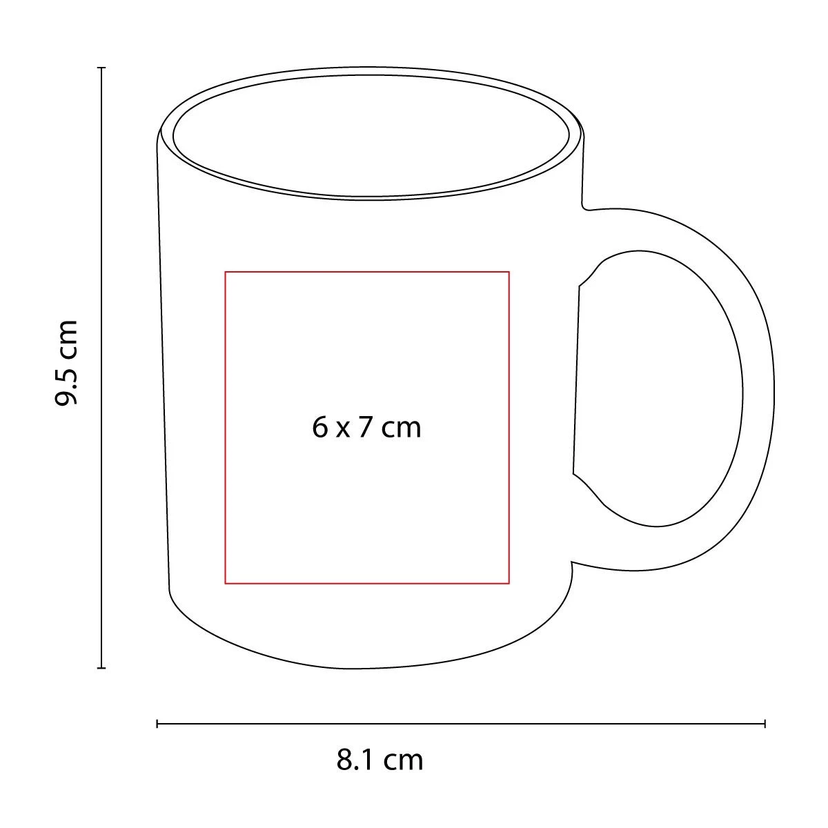 TAZA MÁGICA PARA SUBLIMAR de 8.1 x 9.5 cm