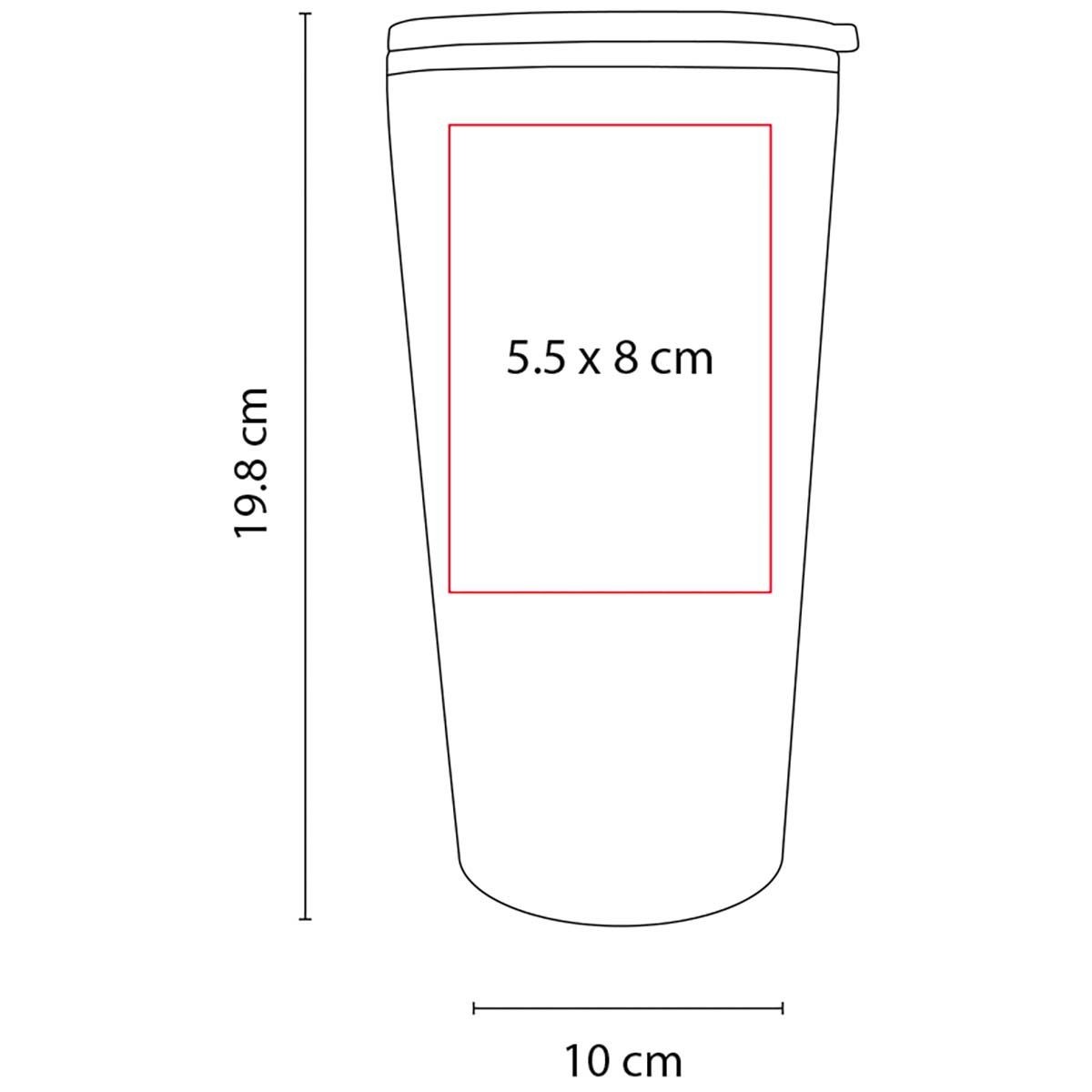 Termo de 700 ml con tapa de plástico y válvula