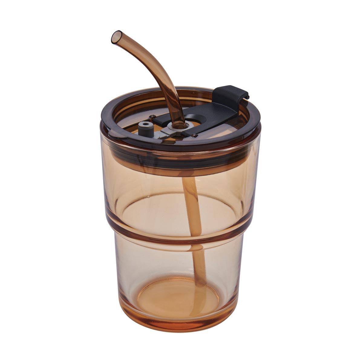 Vaso MOKA con ranura de silicón para popote