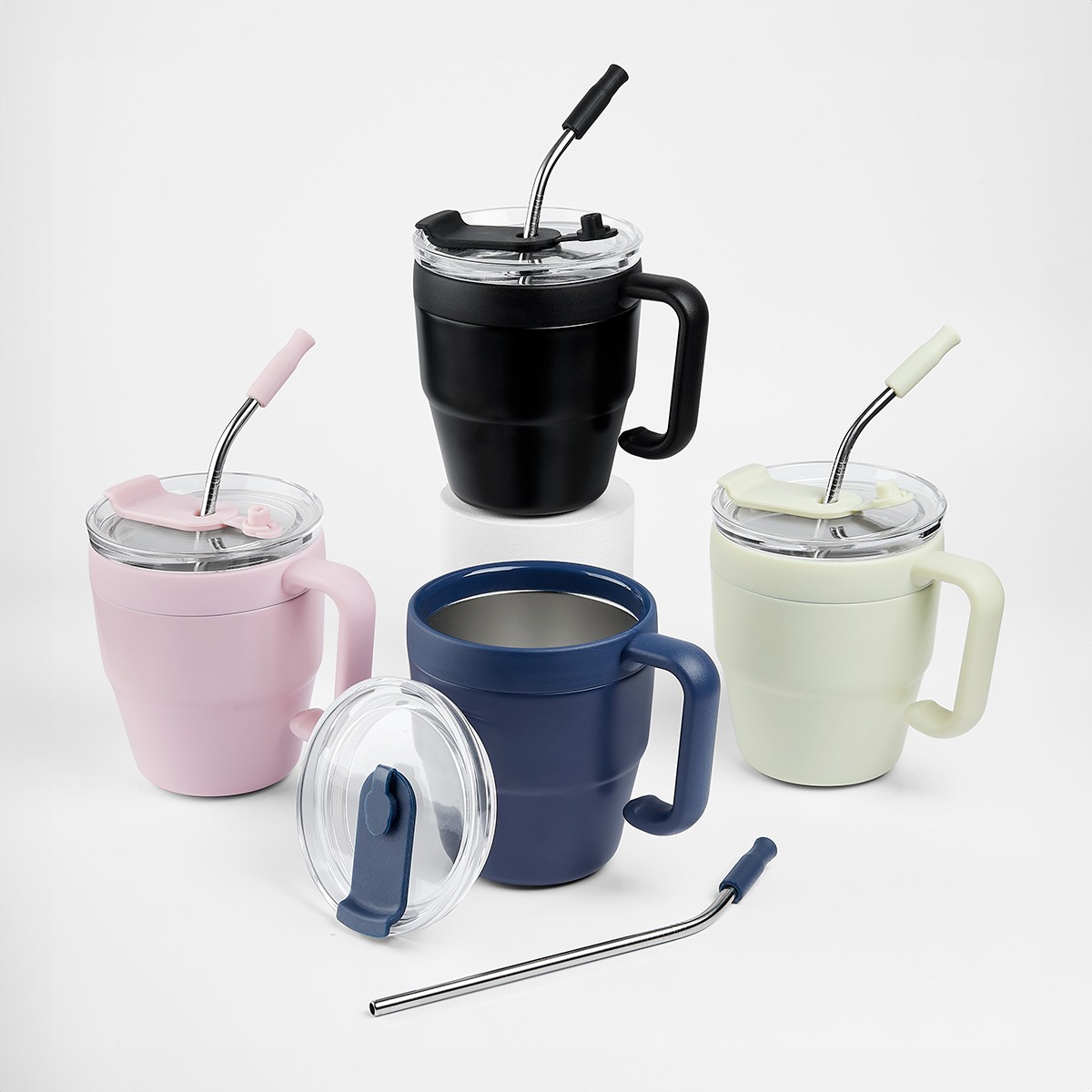 Taza Térmica MAGIE 480 ml con Popote Metálico