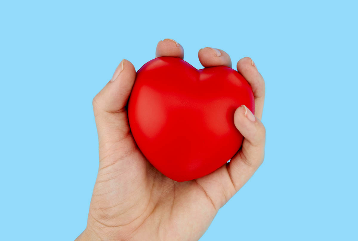 Antiestrés con forma de corazón