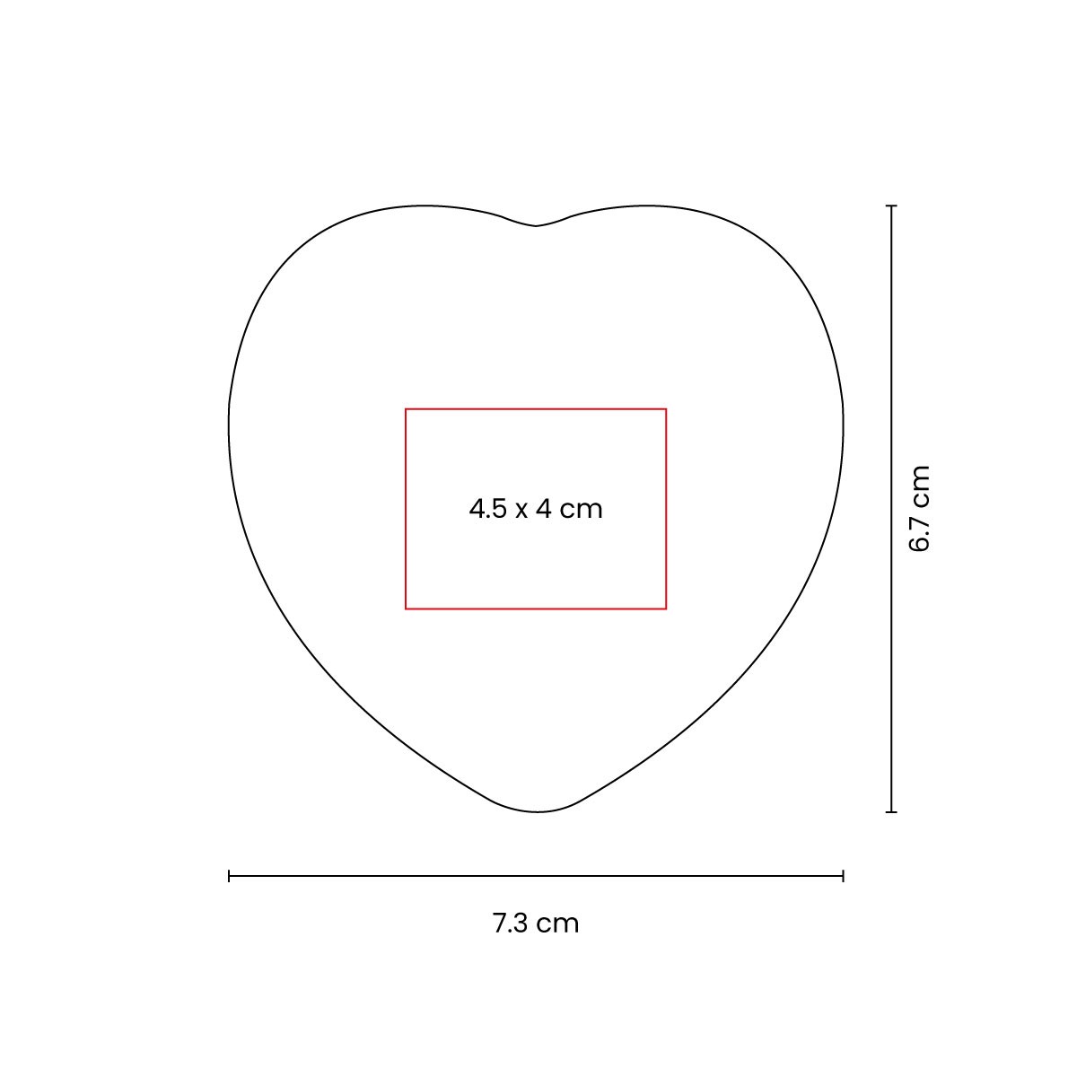 Antiestrés corazón de 7.3 x 6.7 cm