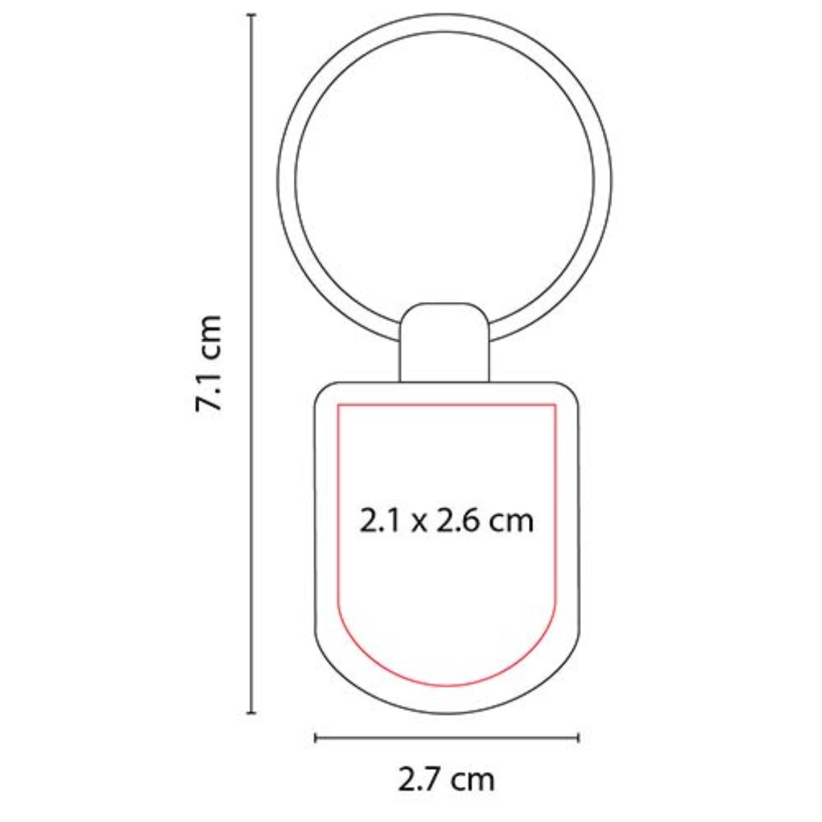 Llavero LABORO para personalización en resina