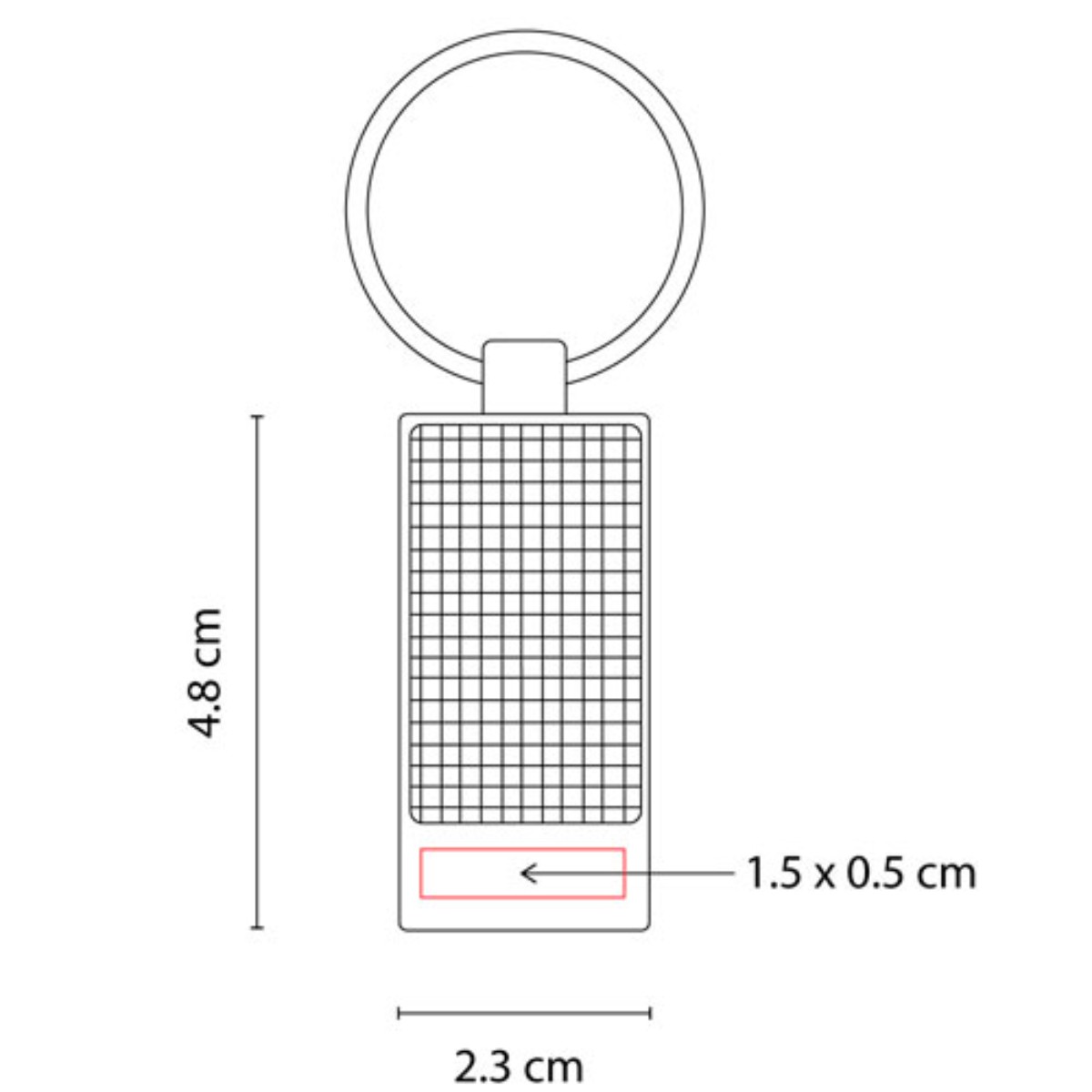 Llavero compacto con fibra de carbono