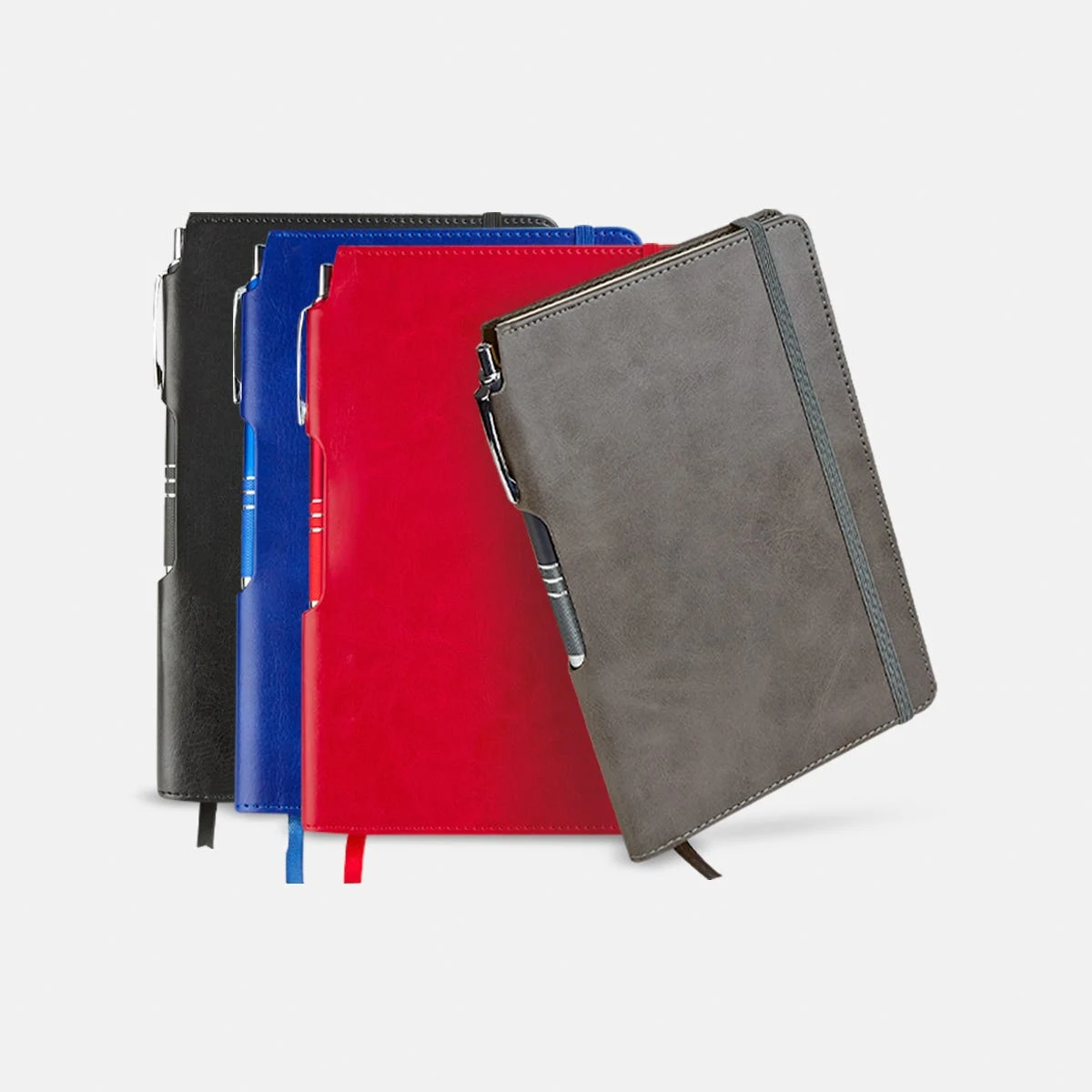 LIBRETA KENYA de curpiel con bolígrafo de plástico incluido