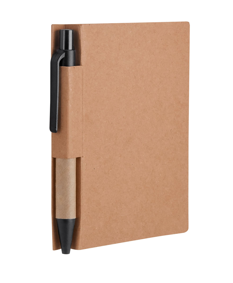 Libreta SLOVIAN mini de cartón con bolígrafo ecológico