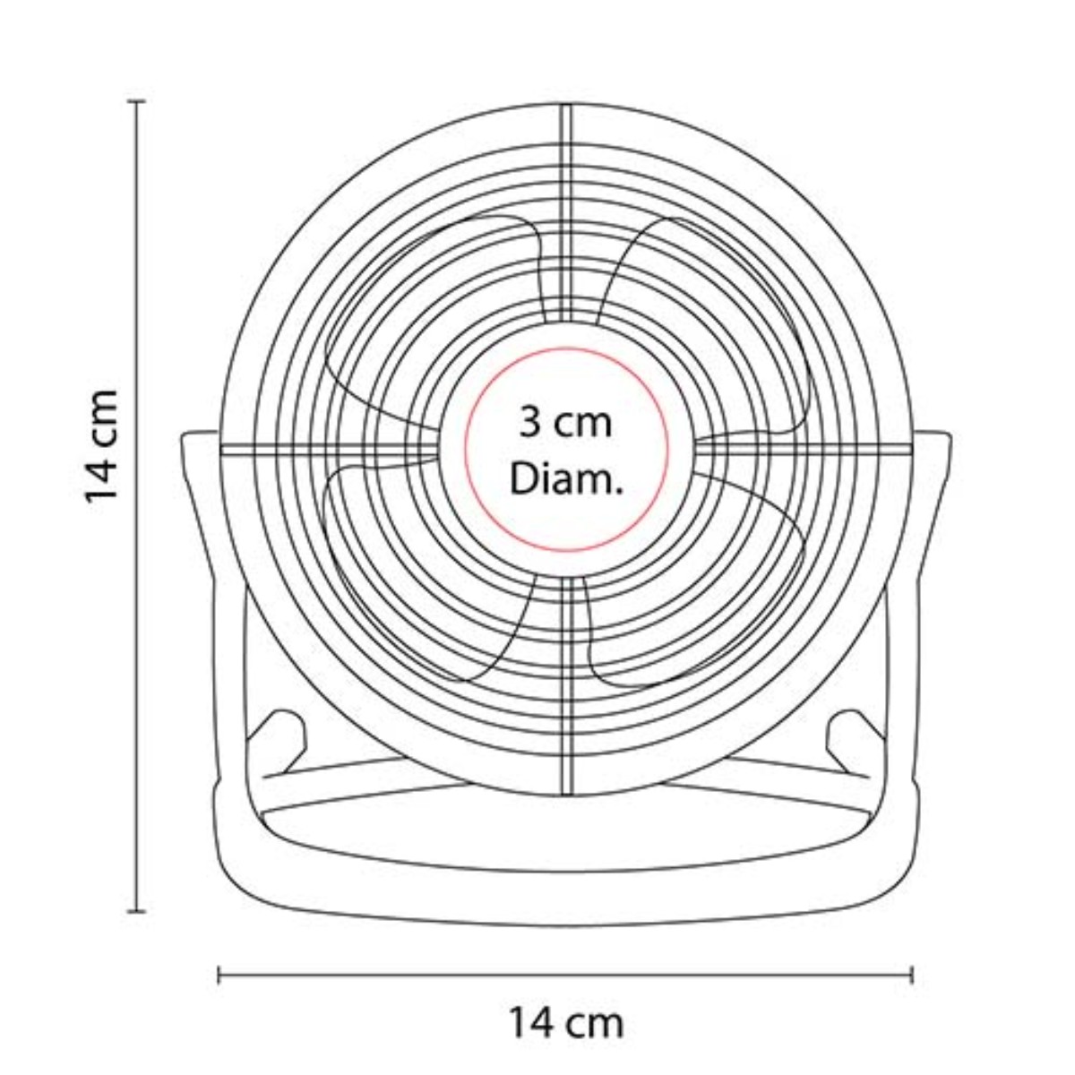 Mini ventilador de escritorio HAVA para oficinas