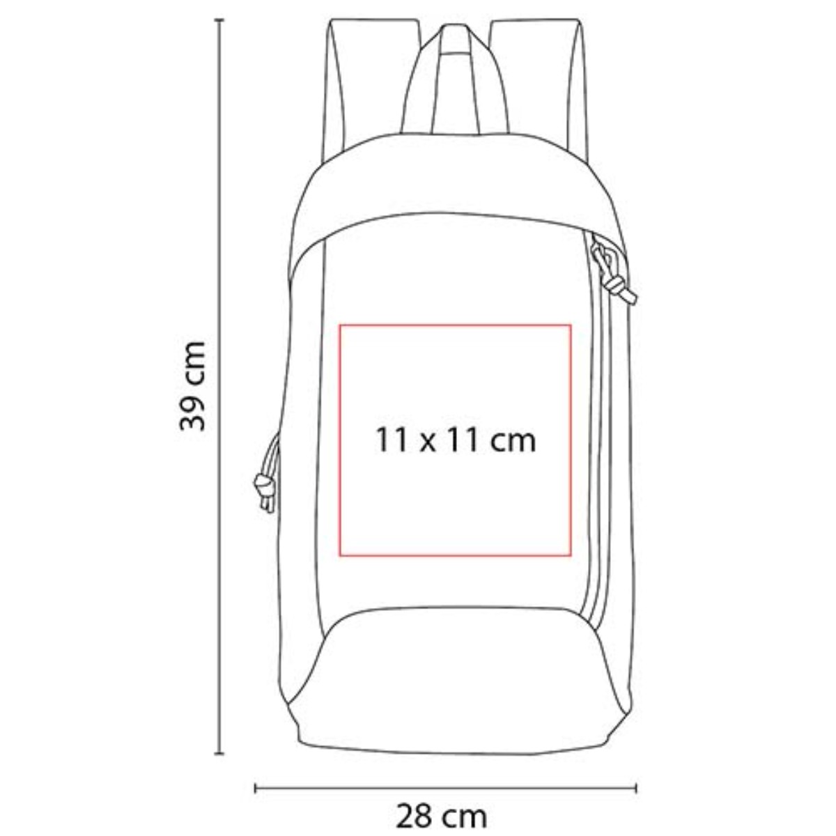 Compartimento principal con cierre de la MOCHILA AUNAT