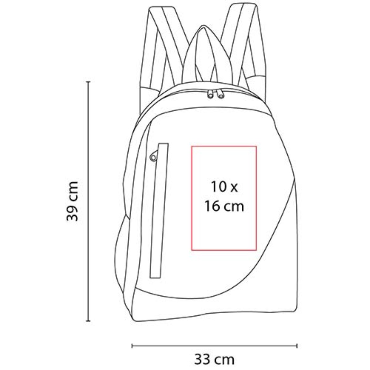 Bolsillo exterior de red para objetos de acceso frecuente