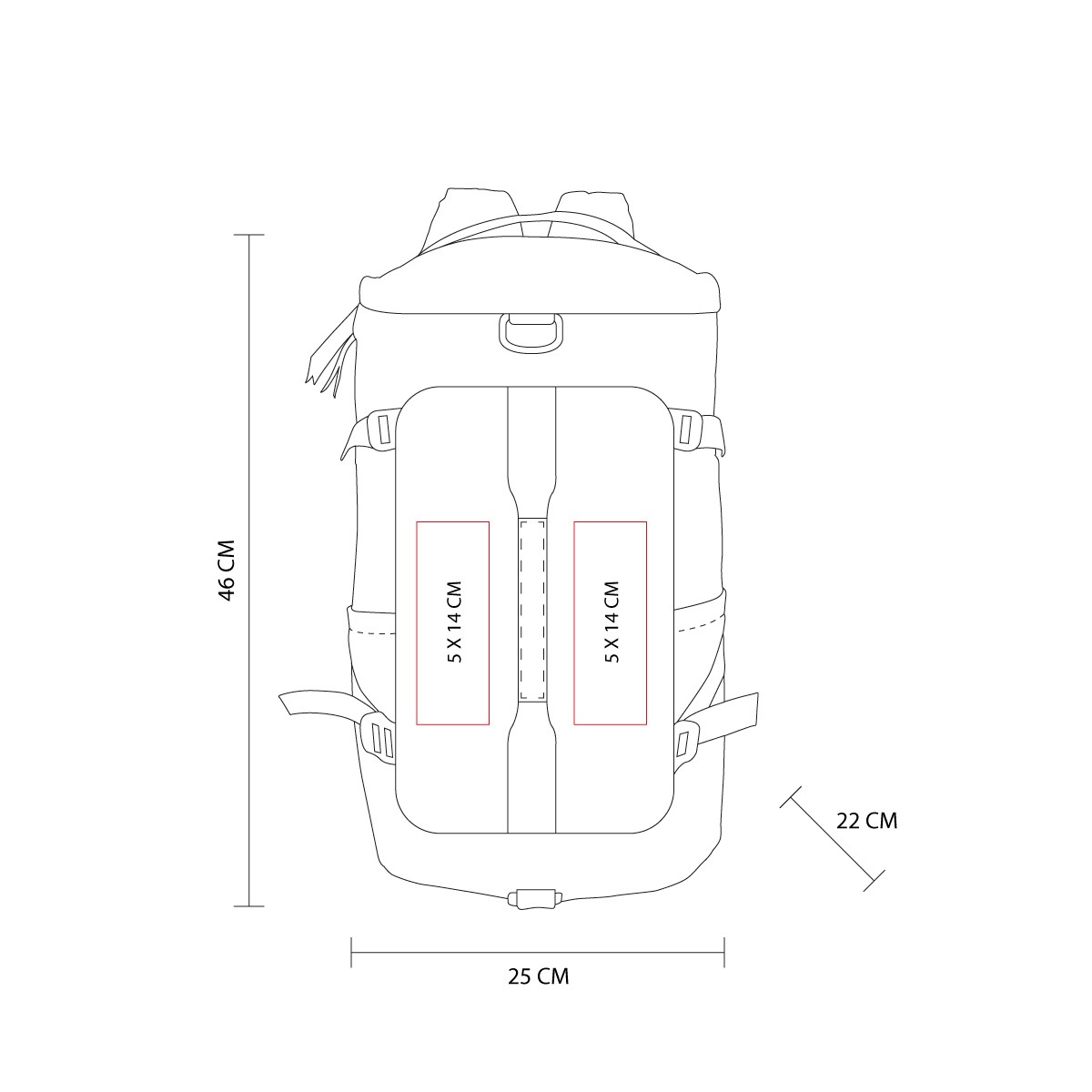 Mochila MENA para transportar laptop y calzado en viajes