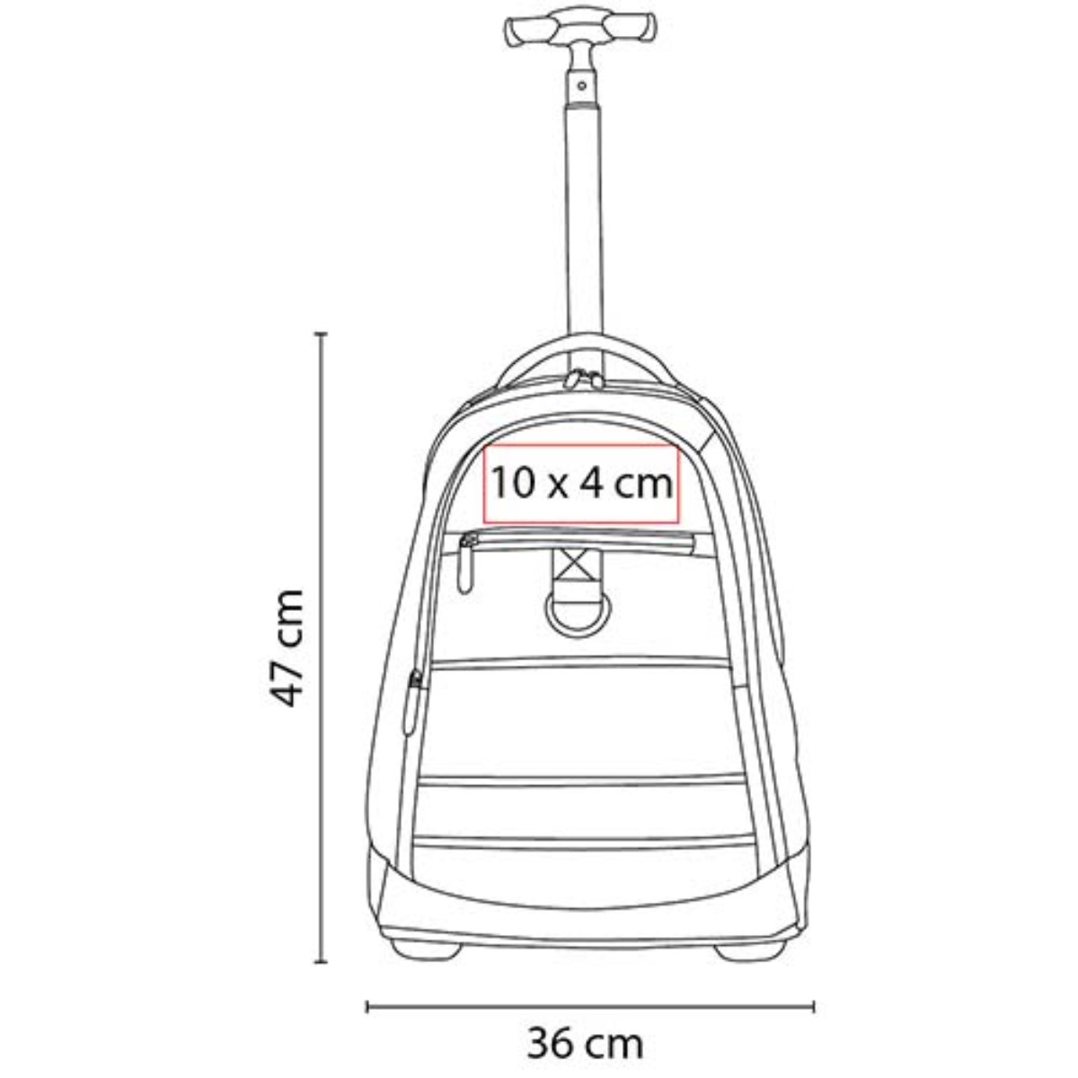 Dos bolsas frontales de la MOCHILA TROLLEY KRONBERG
