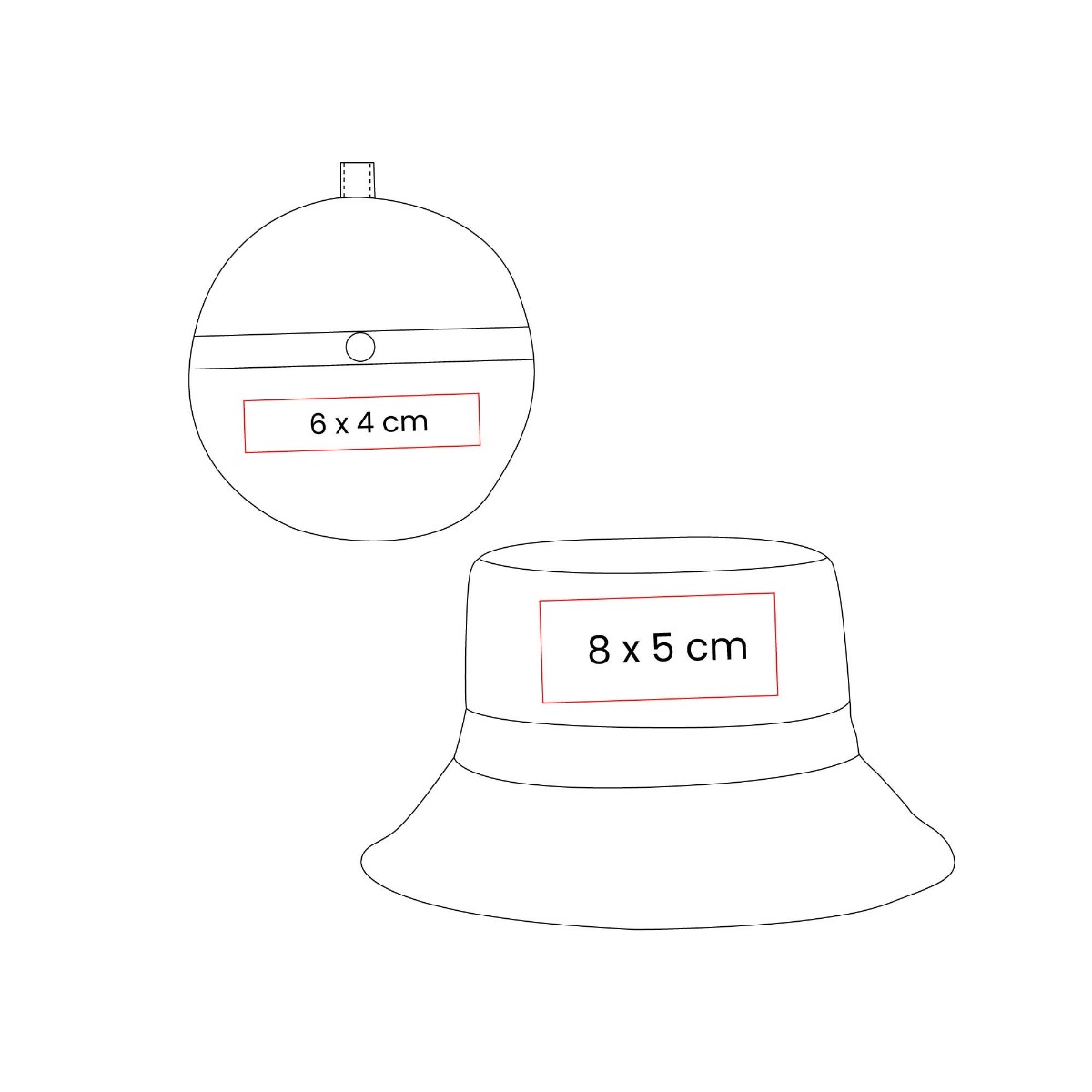 Sombrero HATTU extendido de 26 x 28 x 13.5 cm