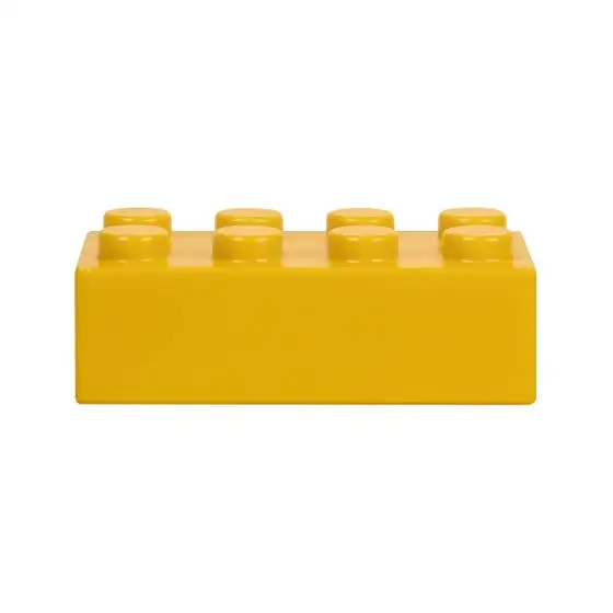 Anti estrés promocional con forma de bloque de construcción.
