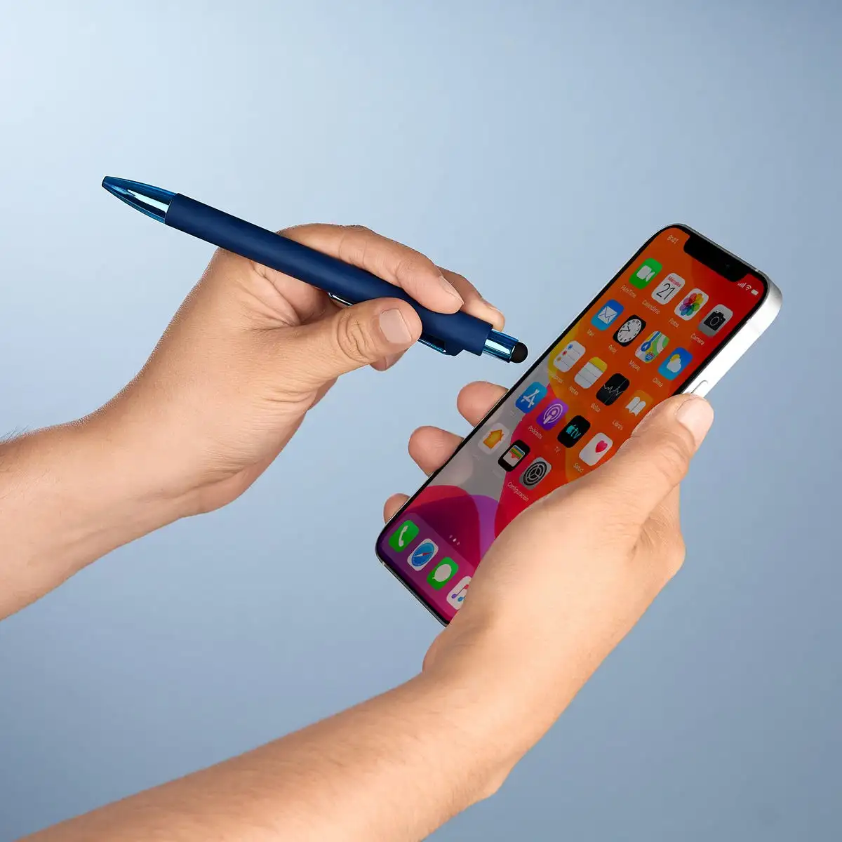Bolígrafo PISATI touch screen con acabado rubber miniatura 7