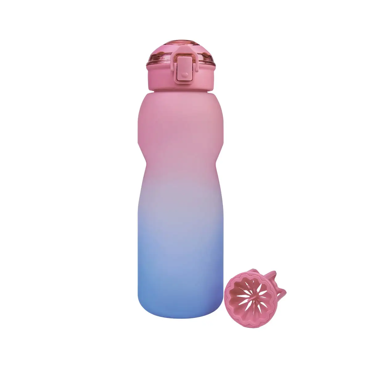 2. Botella motivacional con indicador horario para jornadas prolongadas.