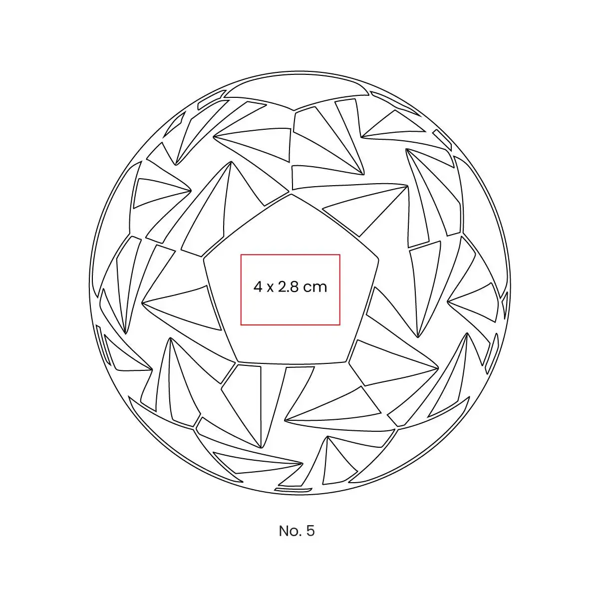 5. Balón No. 5 de PVC