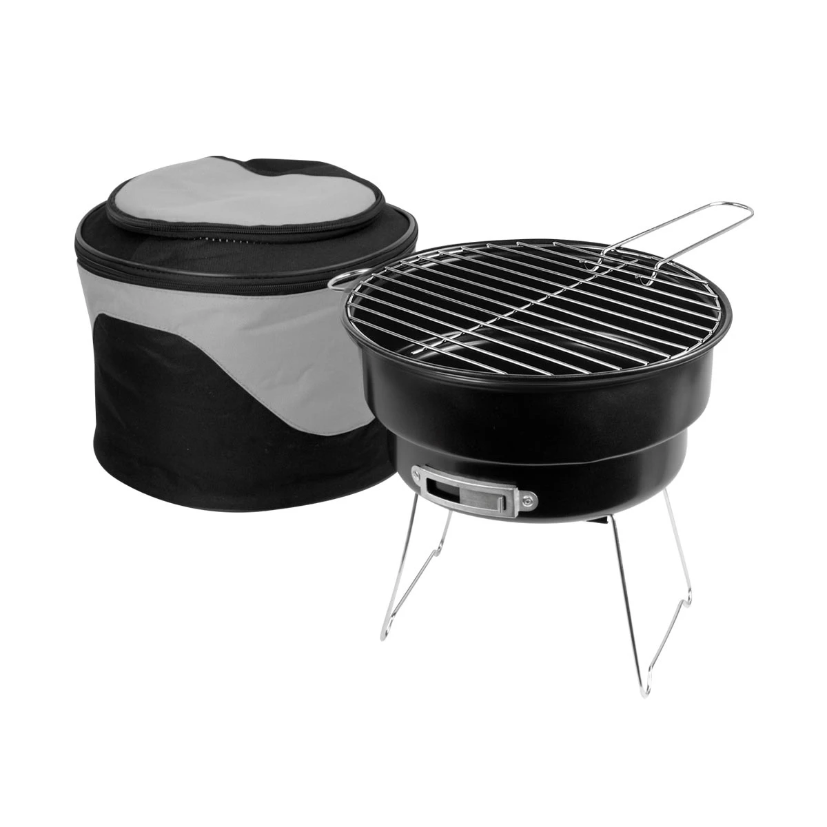 1. Asador portátil personalizado con hielera integrada.