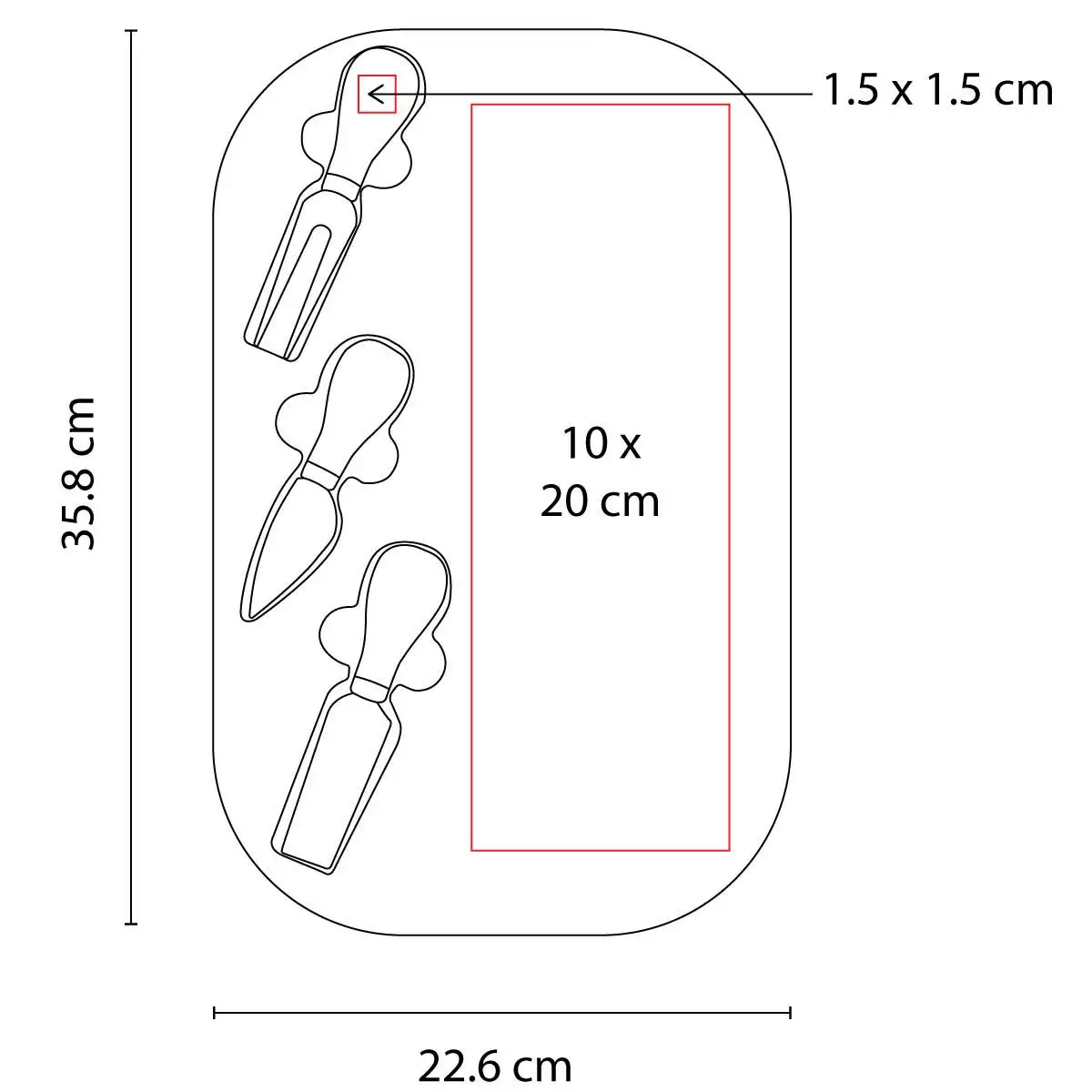 Regalo ejecutivo con tabla para quesos personalizada