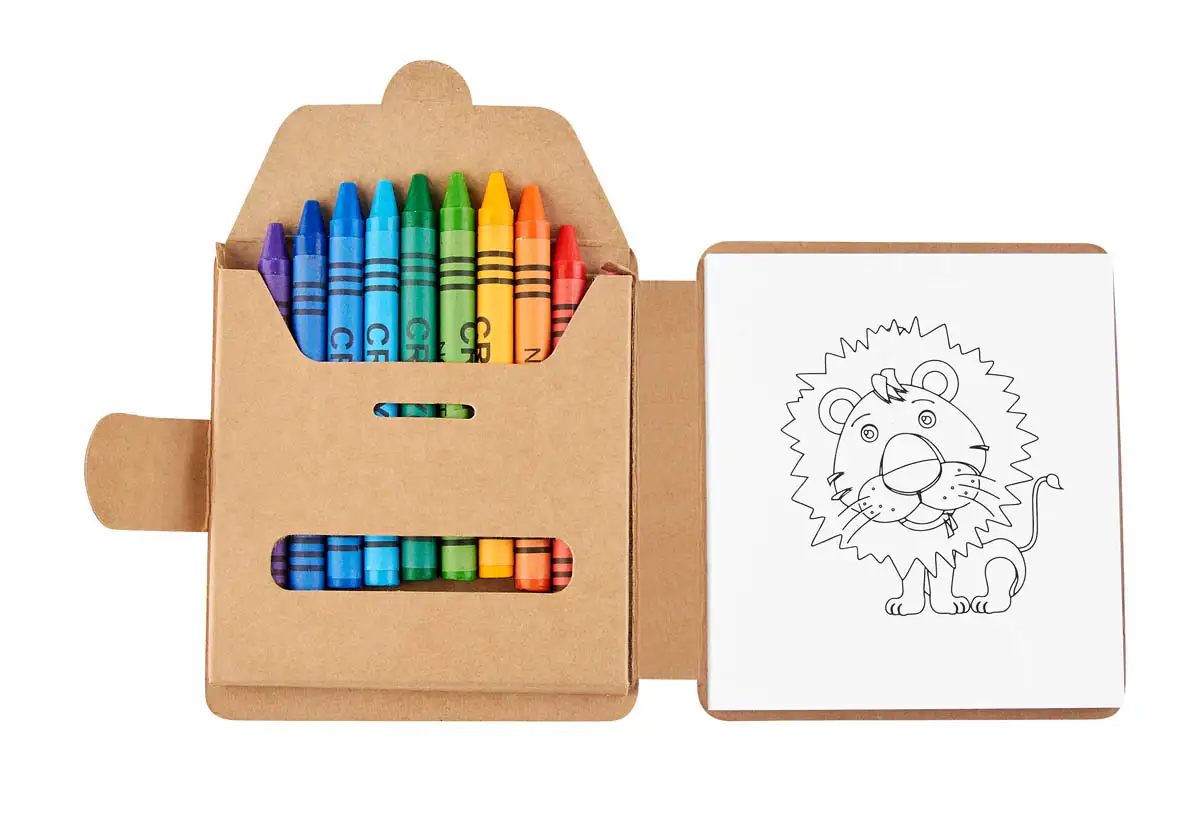 1. Libreta CAMELOT con crayones para colorear.