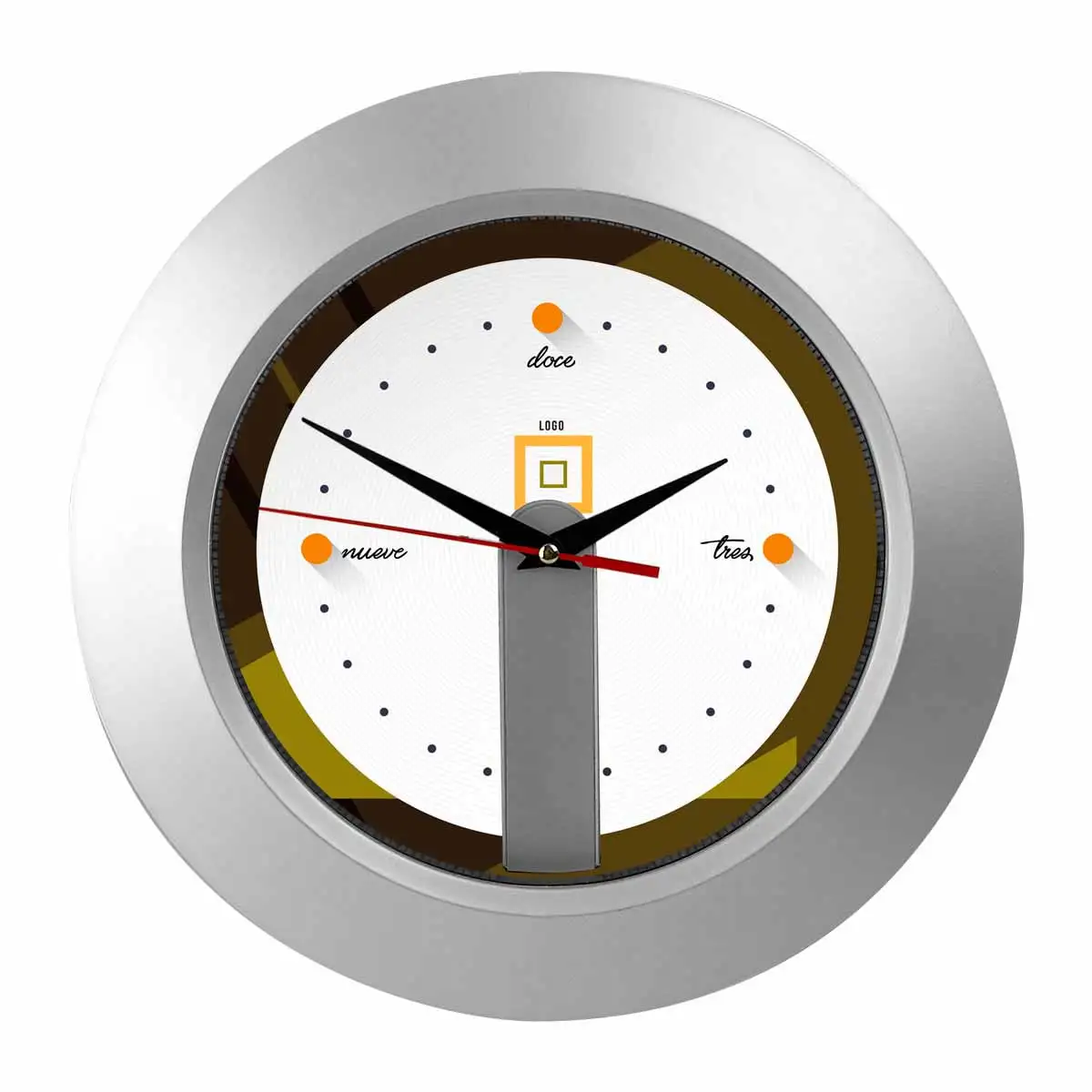 2. Reloj publicitario de pared personalizado.