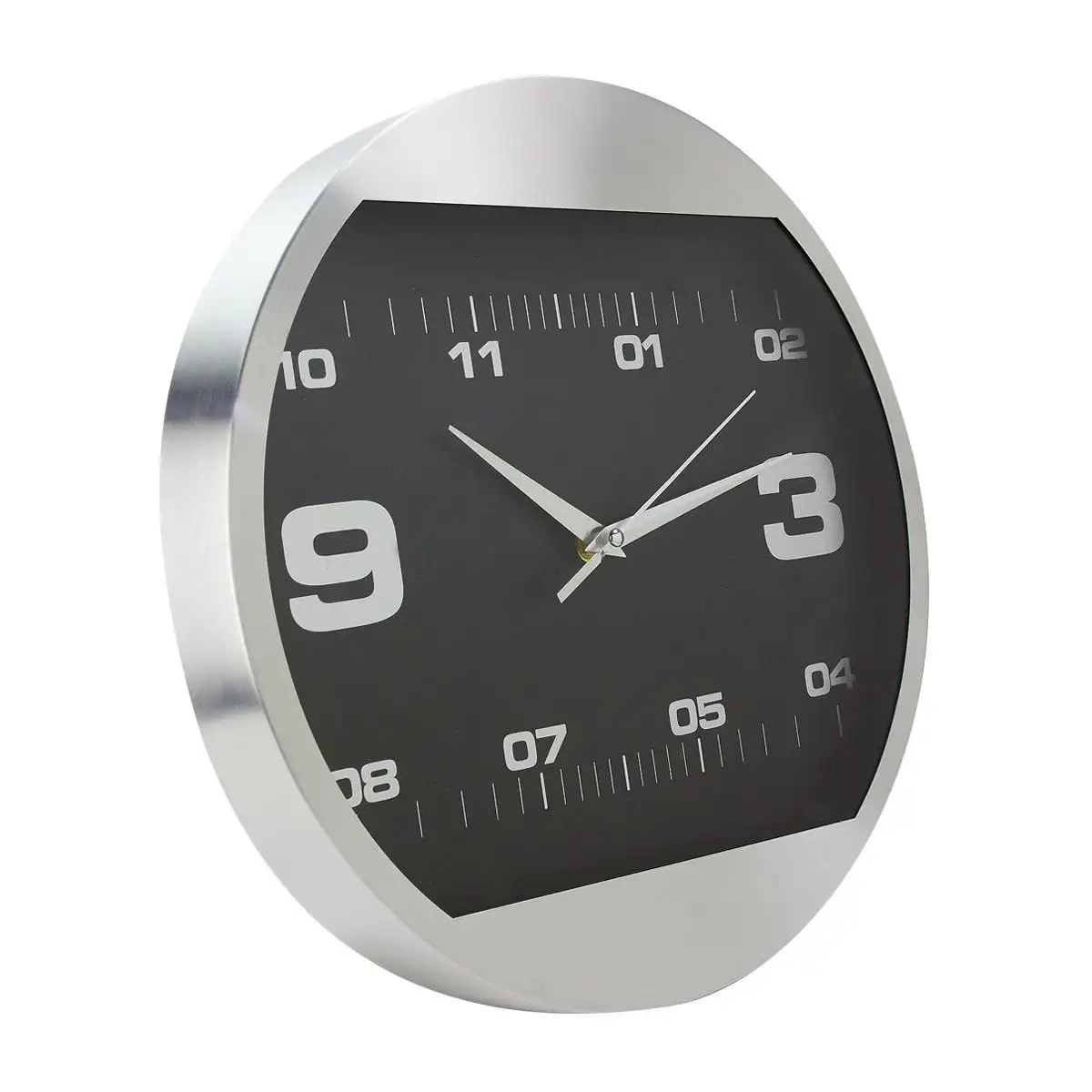 2. Reloj de pared de aluminio para oficina.