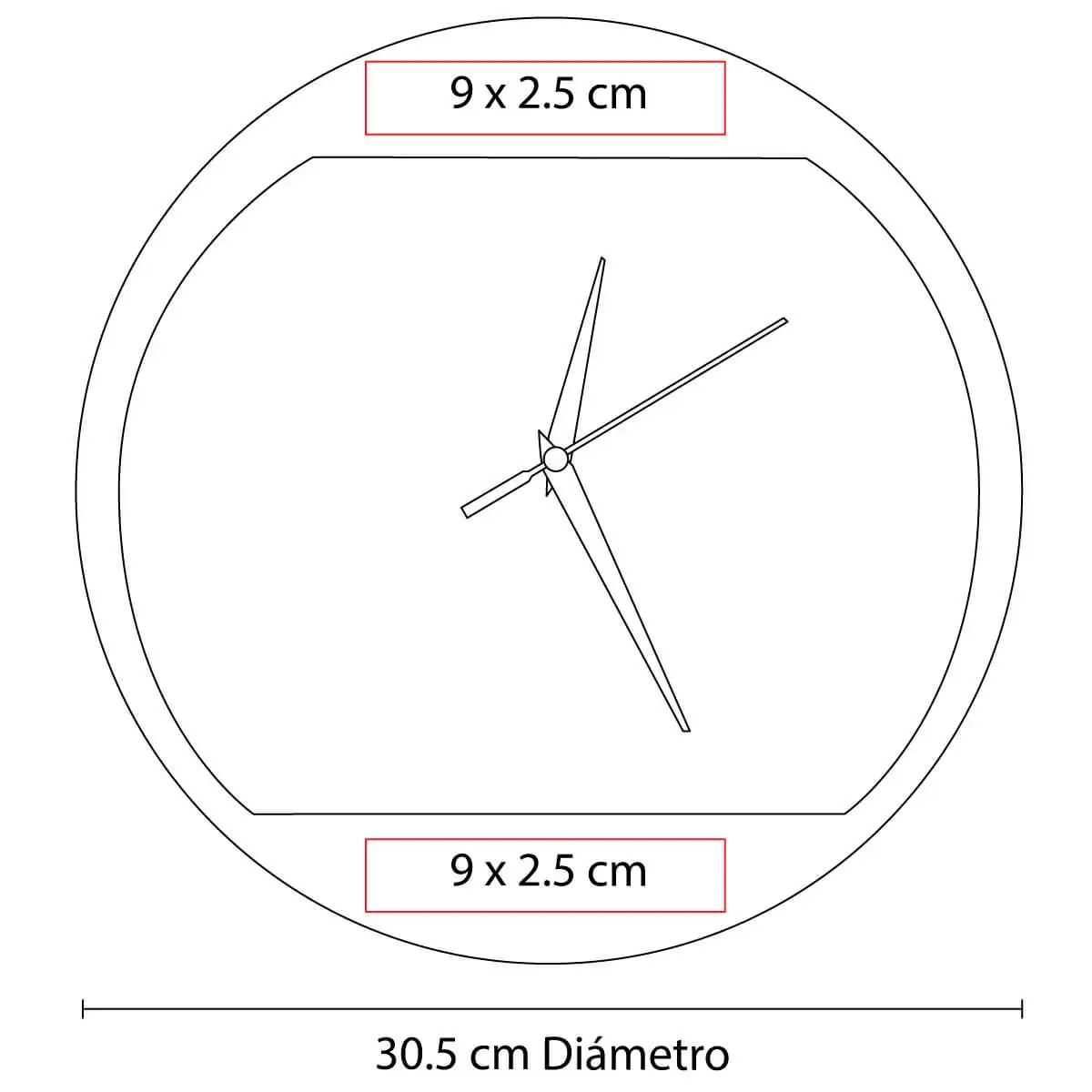 4. Reloj de aluminio para salas de juntas.