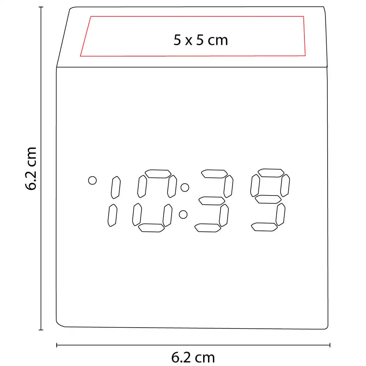 5. Reloj ejecutivo con pantalla LED personalizable.