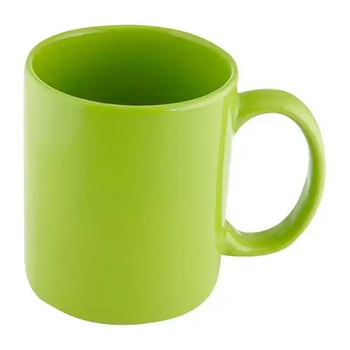 2. Taza de cerámica de color sólido personalizada.
