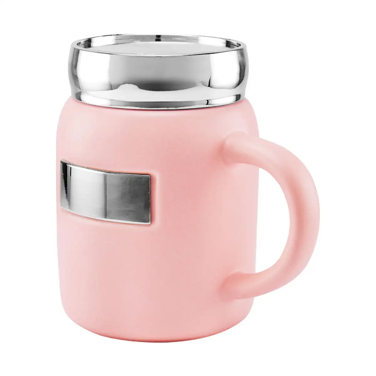 2. Taza de cerámica con placa para grabado láser.