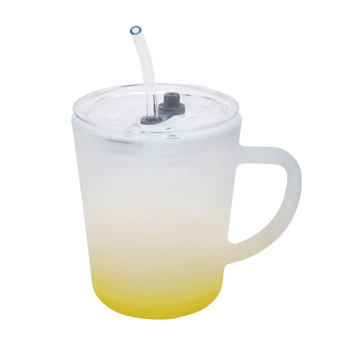 2. Taza sublimable de 13 Oz con tapa y popote