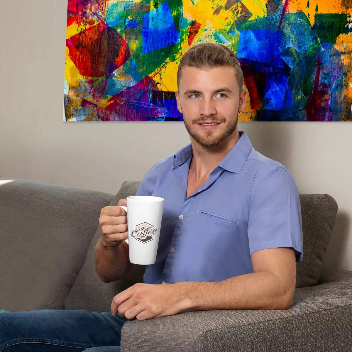 Taza RANIJI personalizada mediante sublimación.