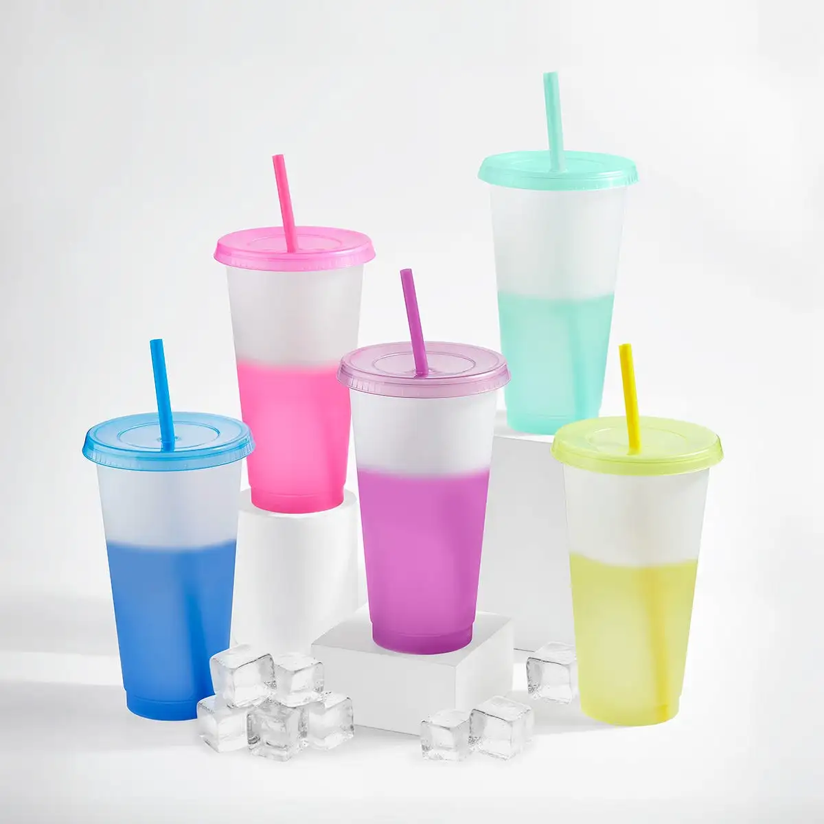 Vaso BLUR que Cambia de Color con Bebidas Frías 800 ml