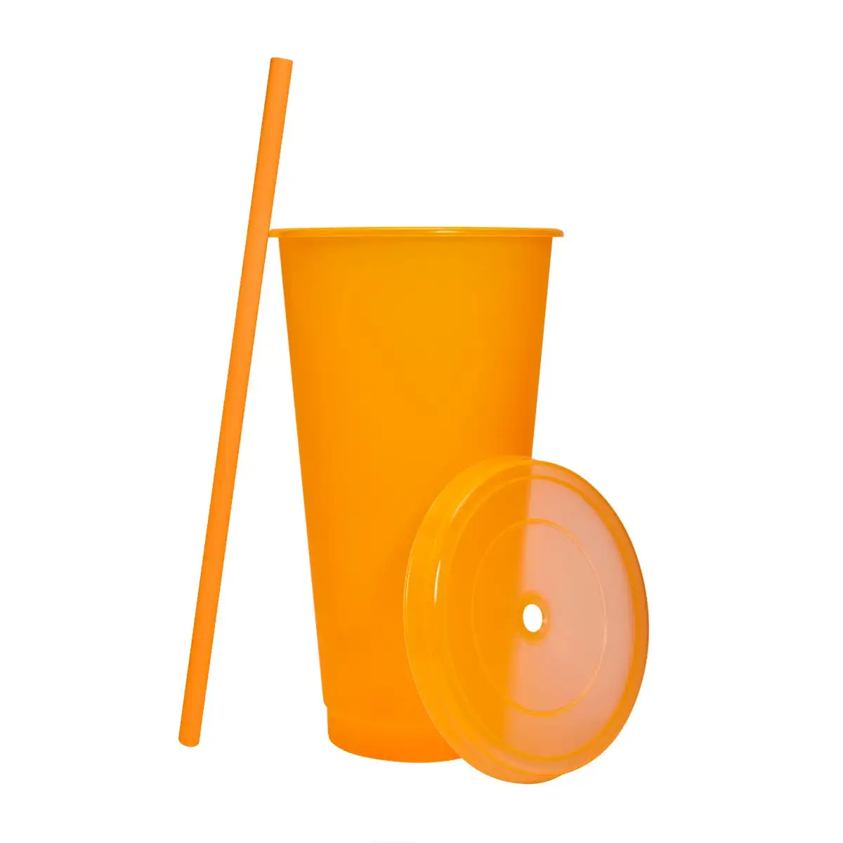 8. Vaso plástico con popote para eventos corporativos.