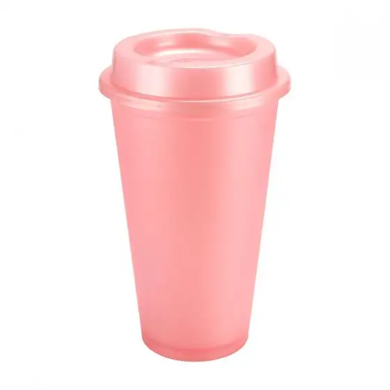 6. Vaso promocional con tapa ranurada para campañas de marca.