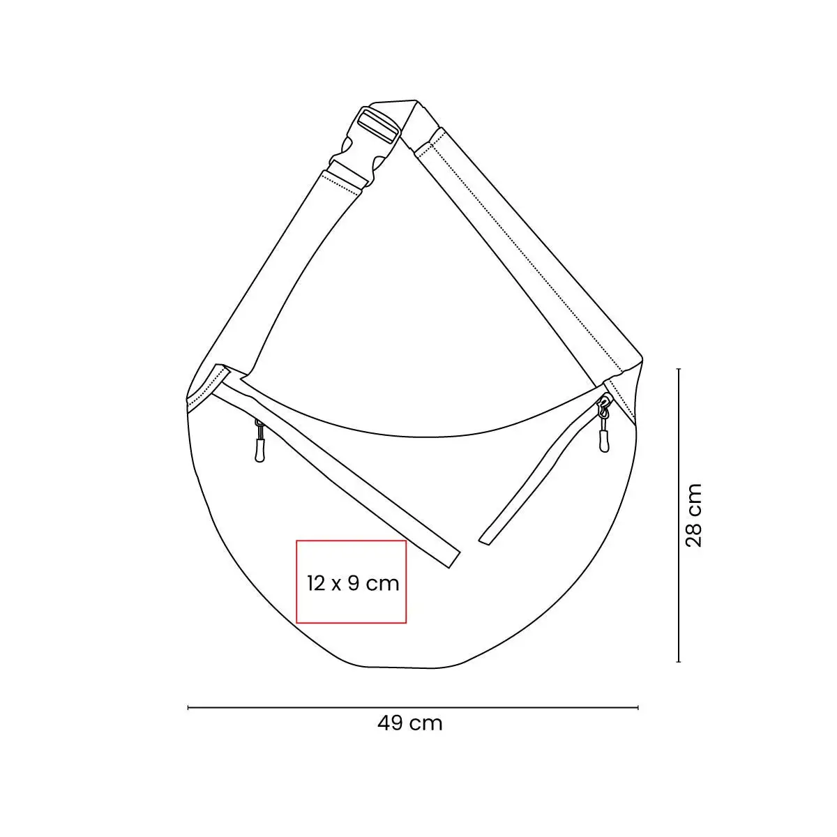 5. Bolsa crossbody con bolsillos de acceso rápido