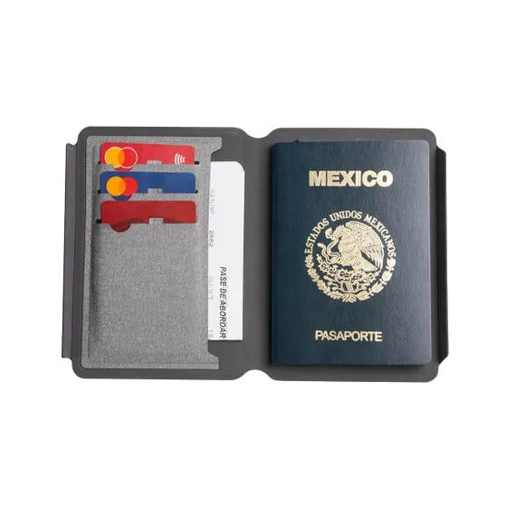 Funda de curpiel para pasaporte con cierre magnético